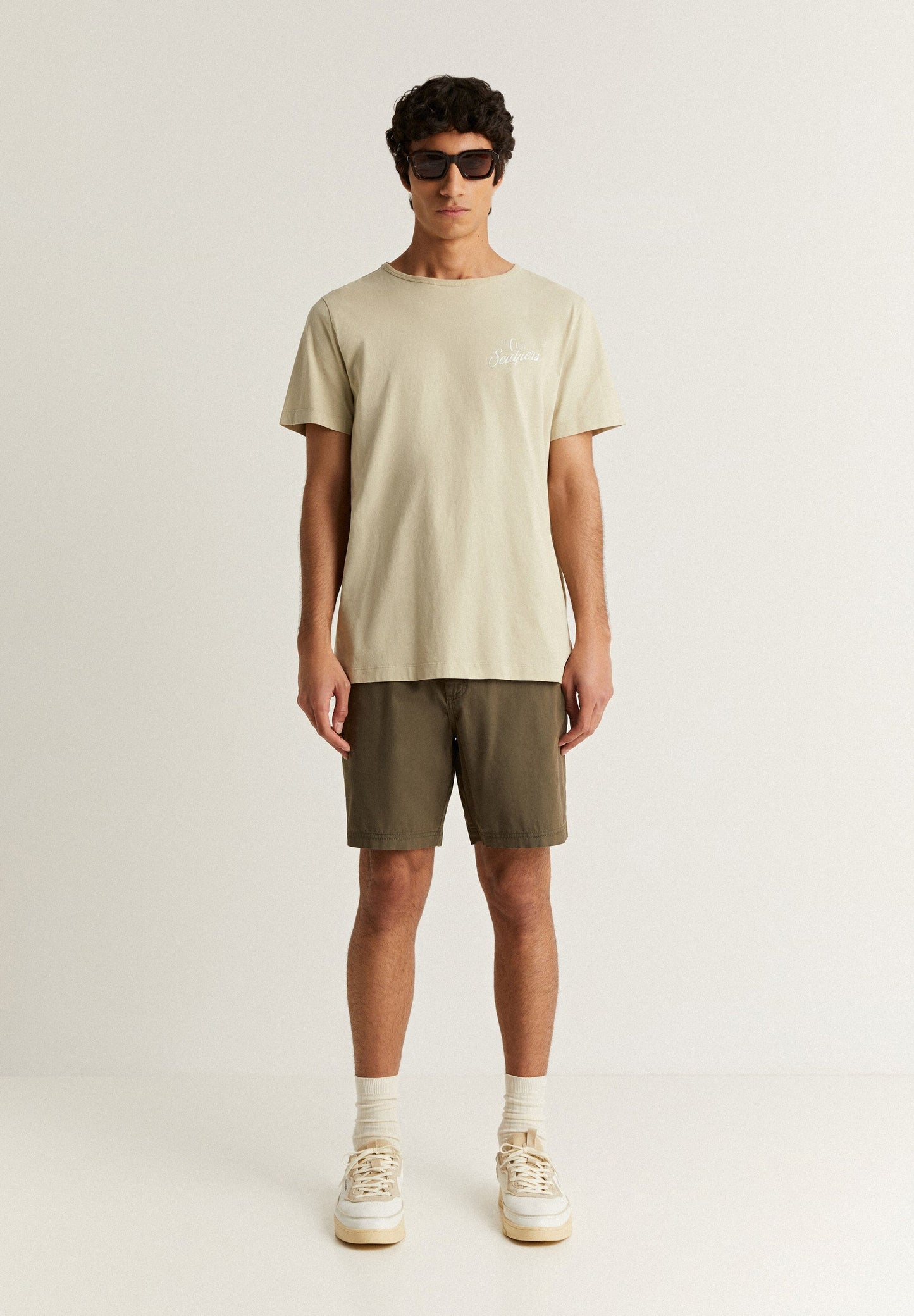 COTTON BERMUDA SHORTS WITH ELASTIC WAIST