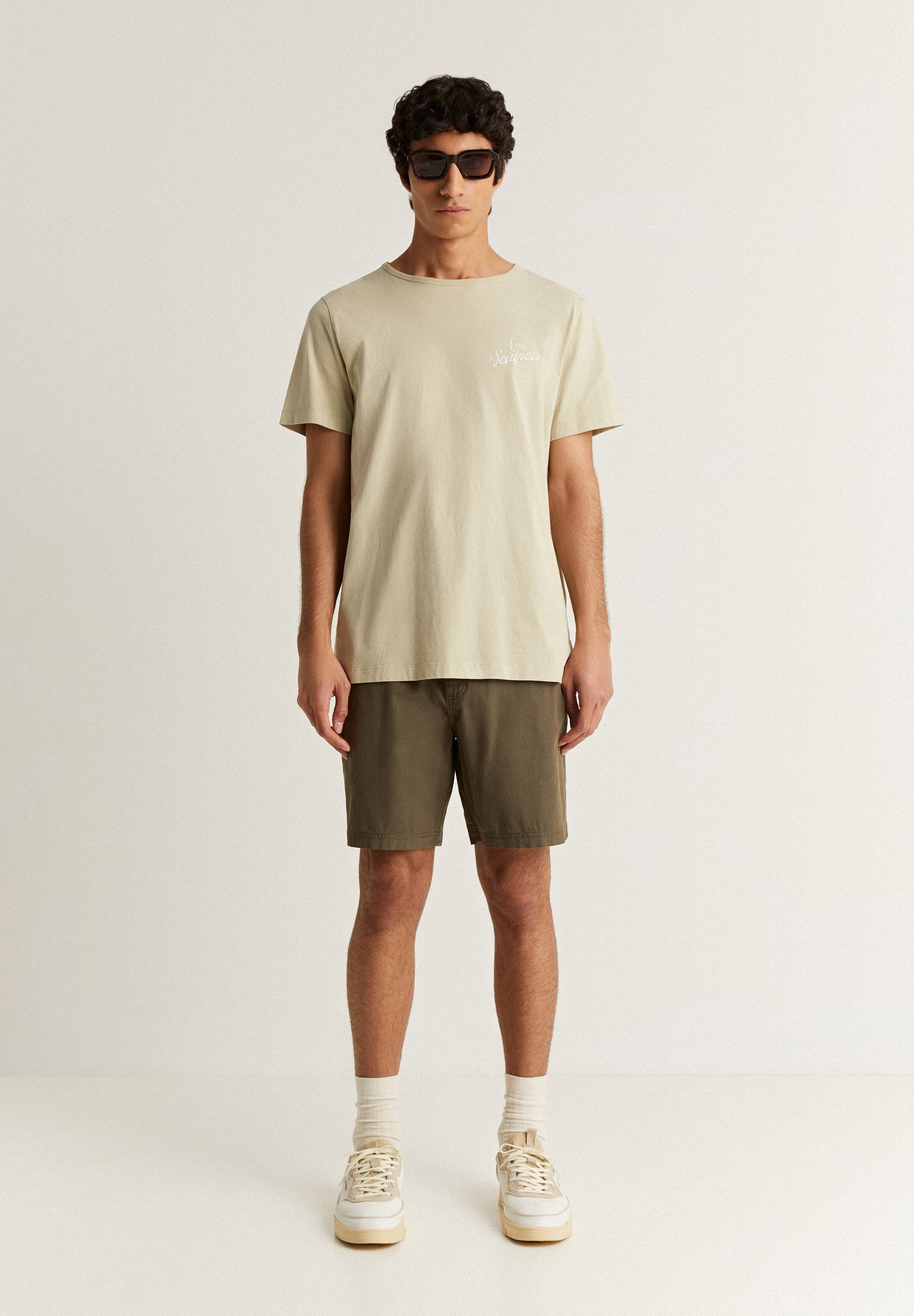 COTTON BERMUDA SHORTS WITH ELASTIC WAIST