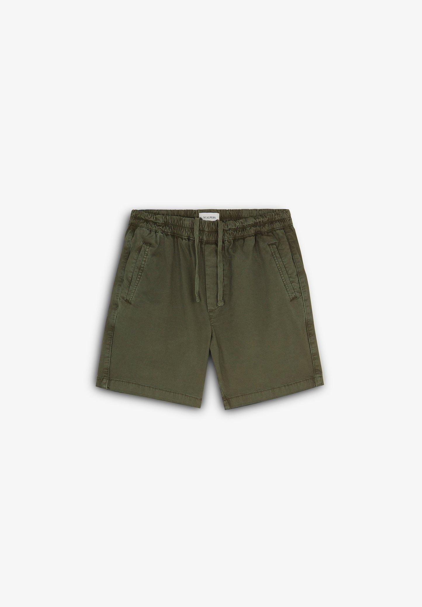 BERMUDA SHORTS WITH ELASTICATED DRAWSTRING WAISTBAND