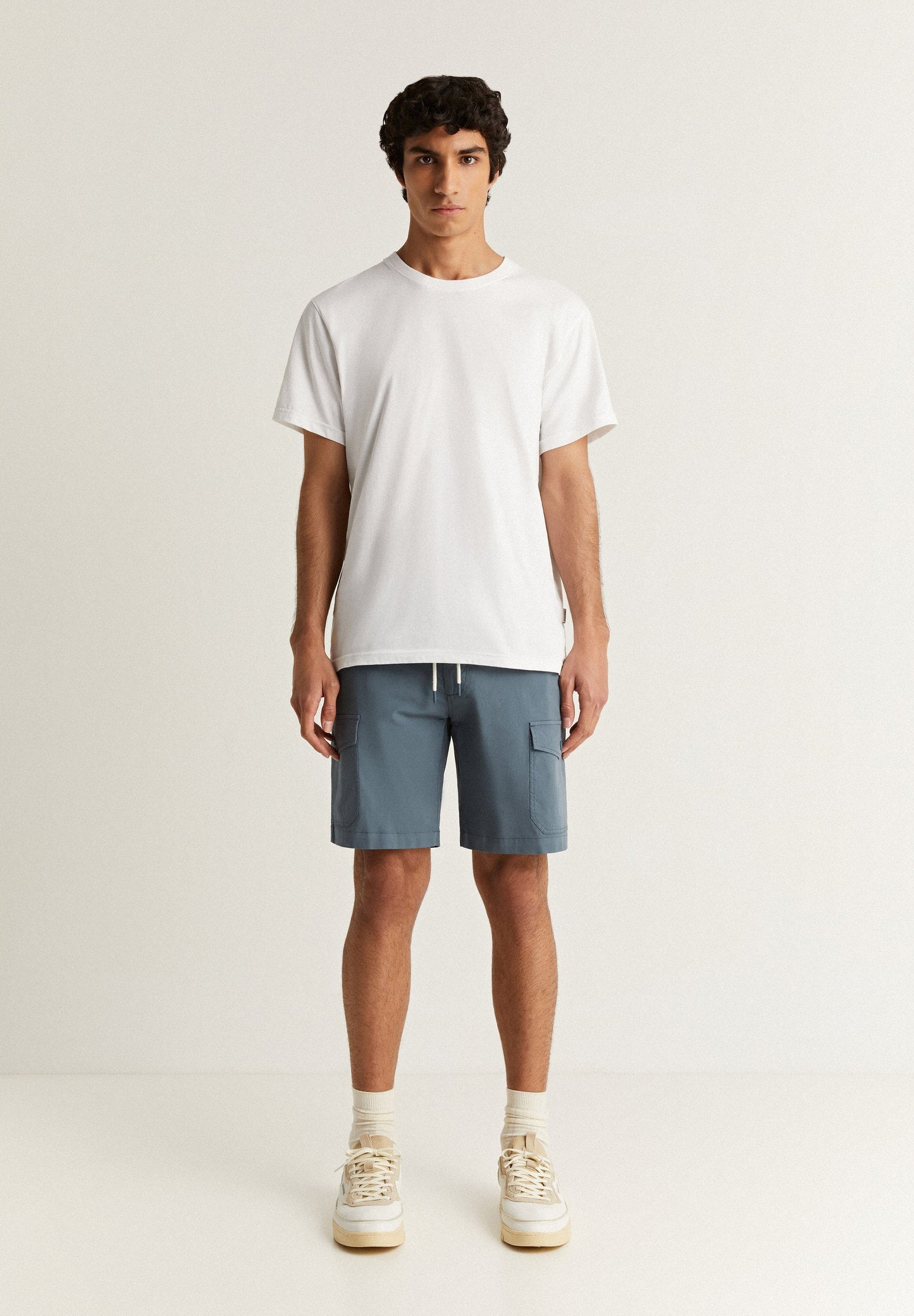 CARGO BERMUDA SHORTS WITH CONTRAST DRAWSTRING