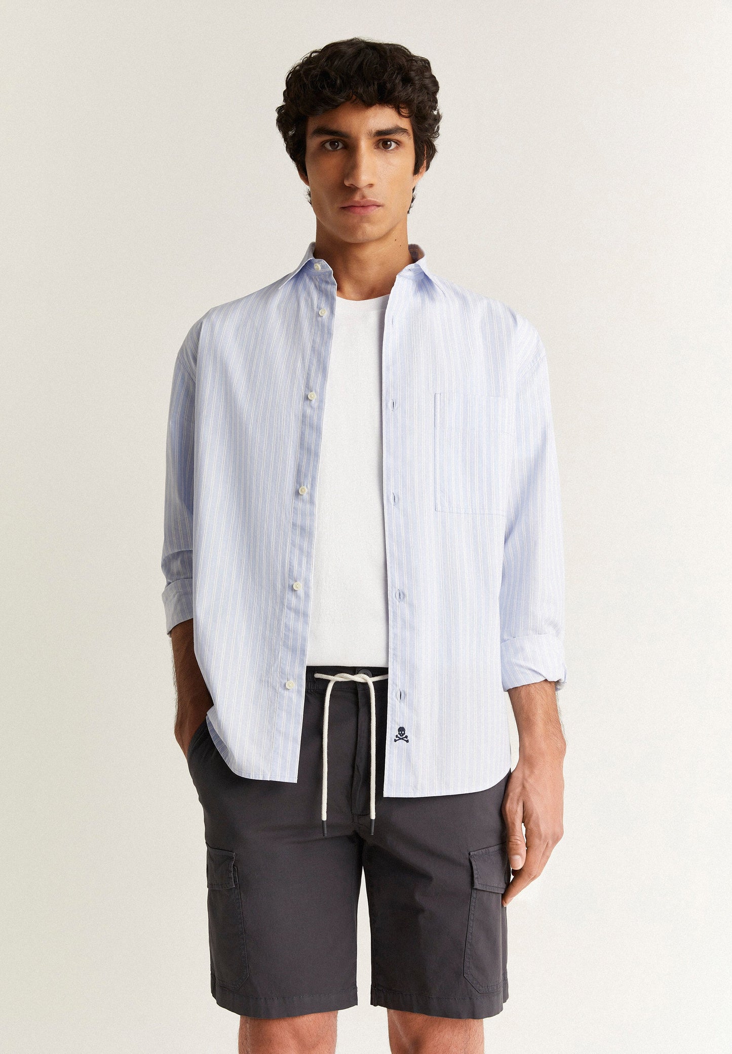 CARGO BERMUDA SHORTS WITH CONTRAST DRAWSTRING