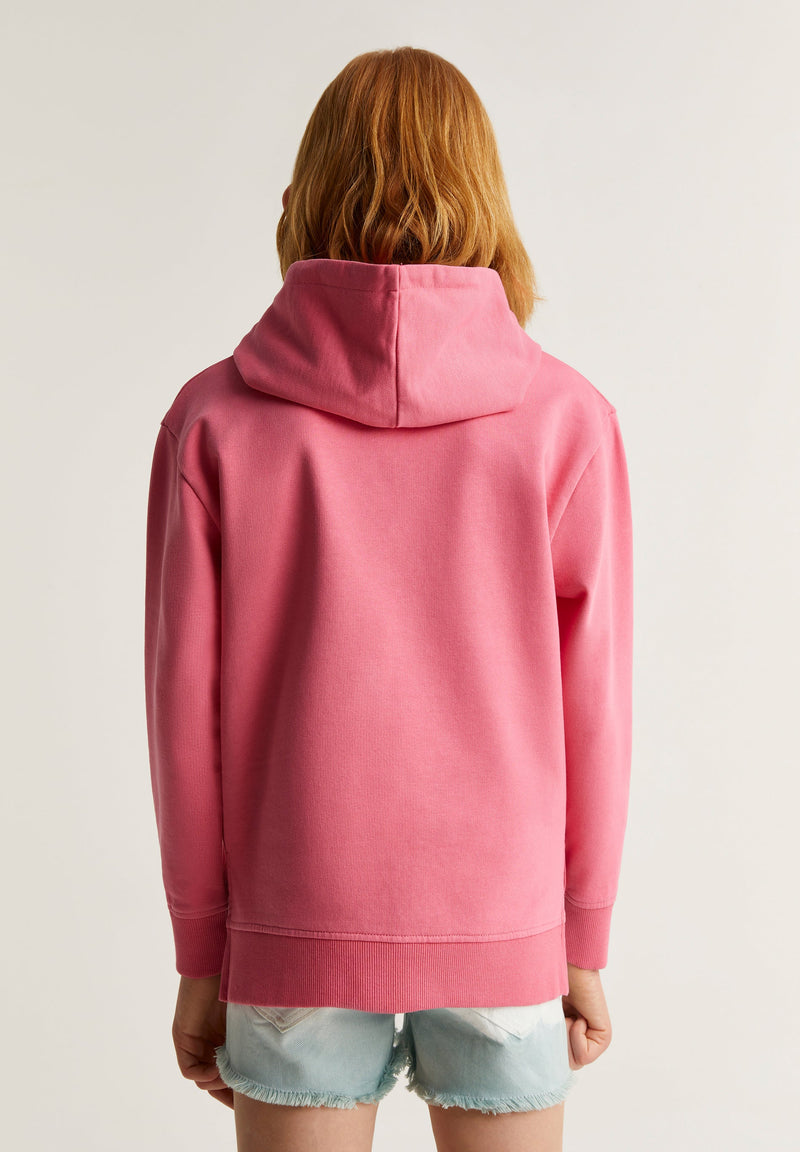 HOODED SWEATSHIRT WITH PUFF PRINT DETAILS