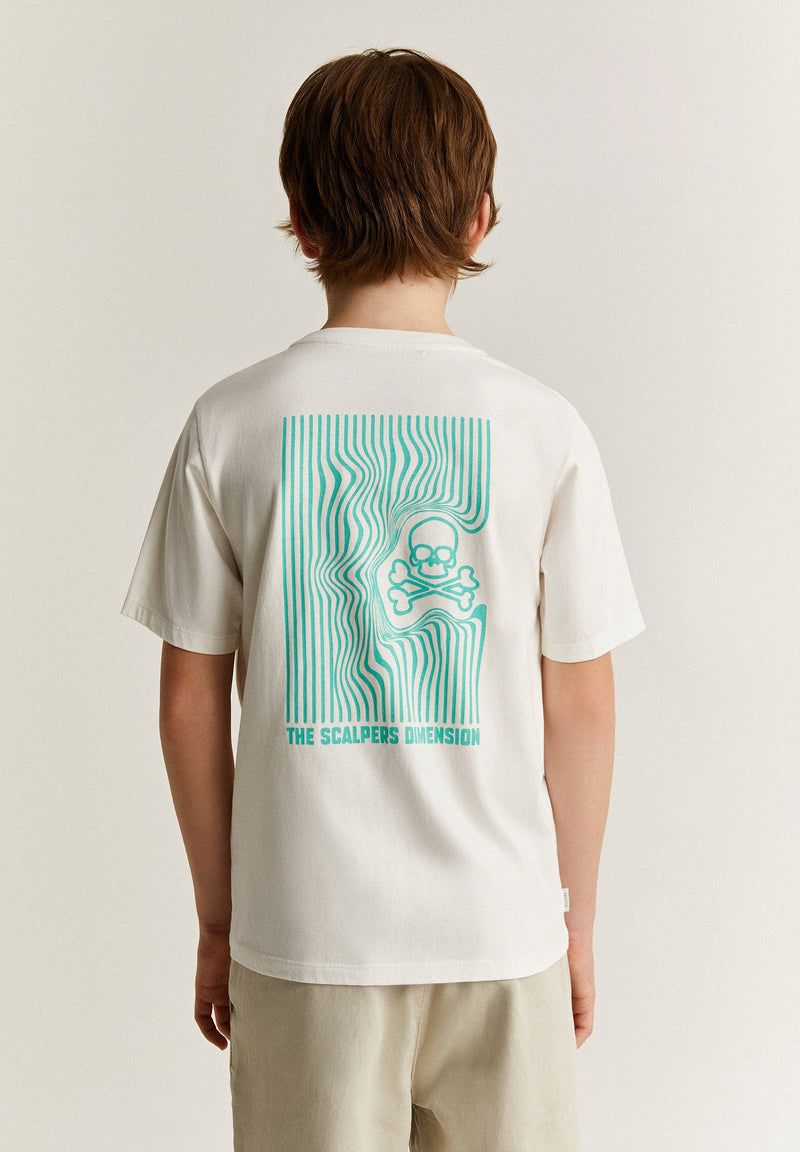 T-SHIRT WITH SKULL SILHOUETTE PRINT