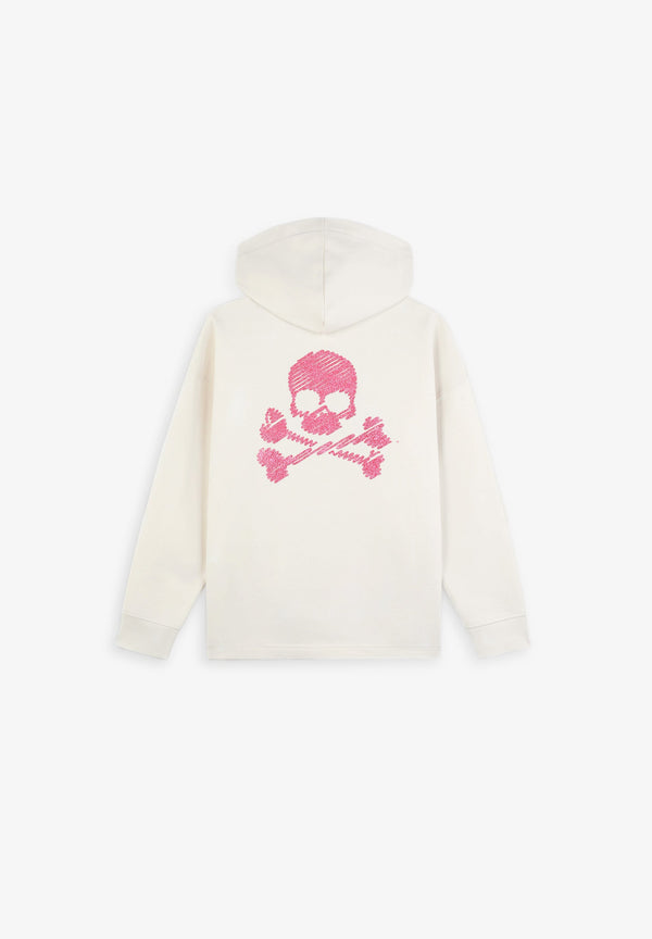 HOODIE WITH GLITTER SKULL