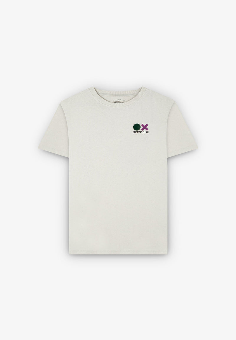 T-SHIRT WITH FLOCKED DETAILS