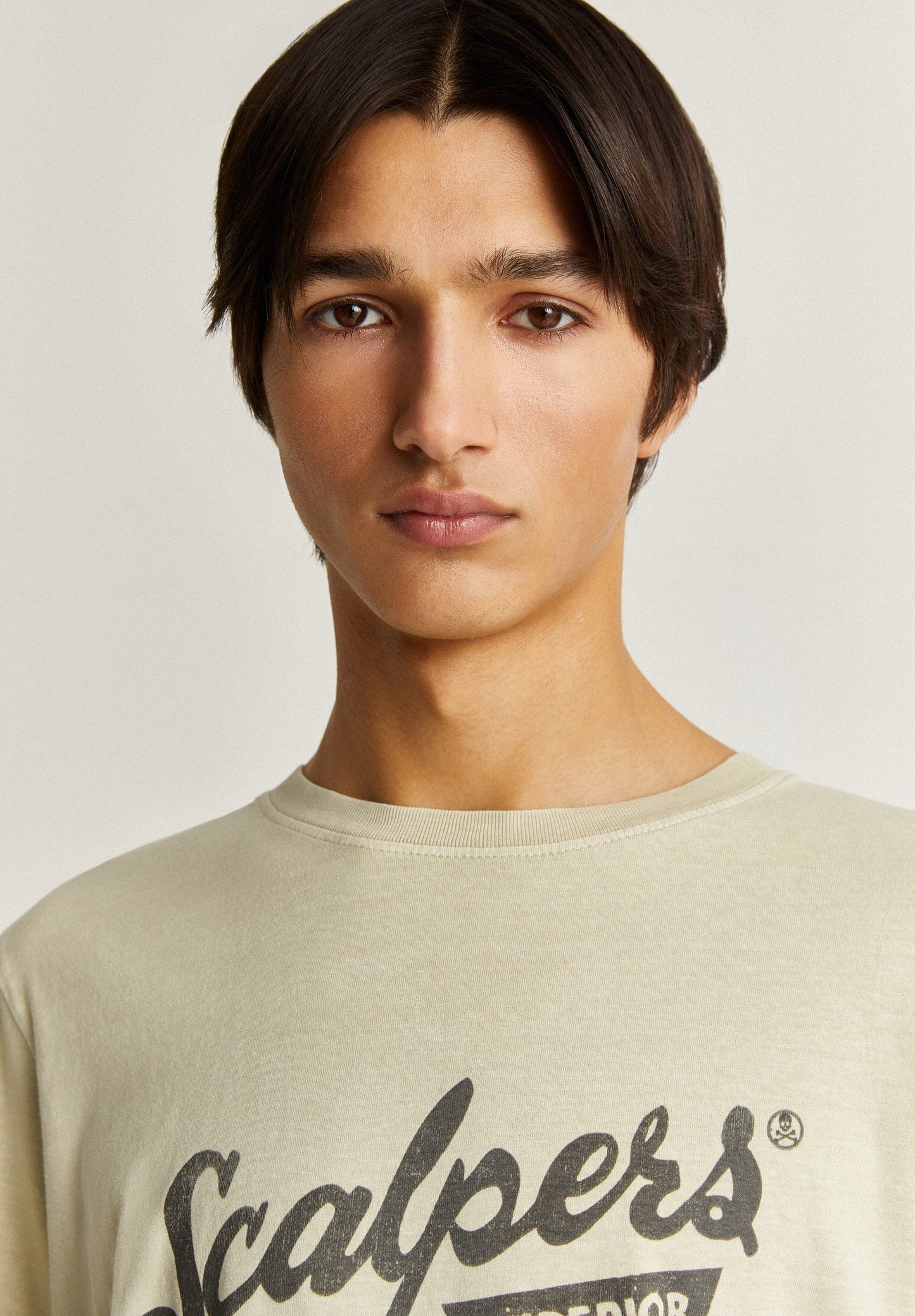 FADED T-SHIRT WITH FRONT PRINT
