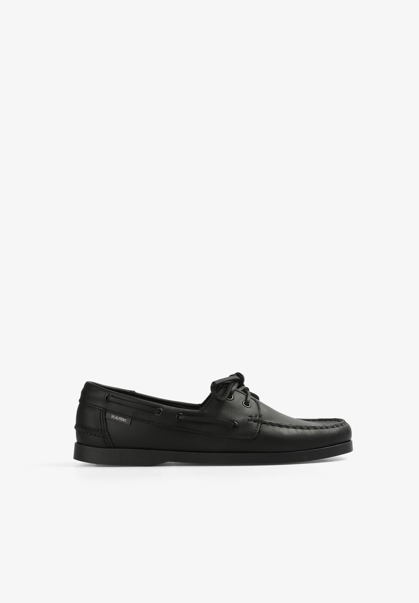 PLAIN LEATHER DECK SHOES