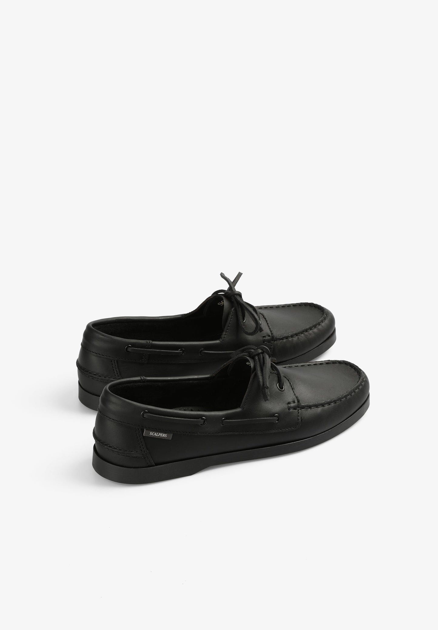 PLAIN LEATHER DECK SHOES