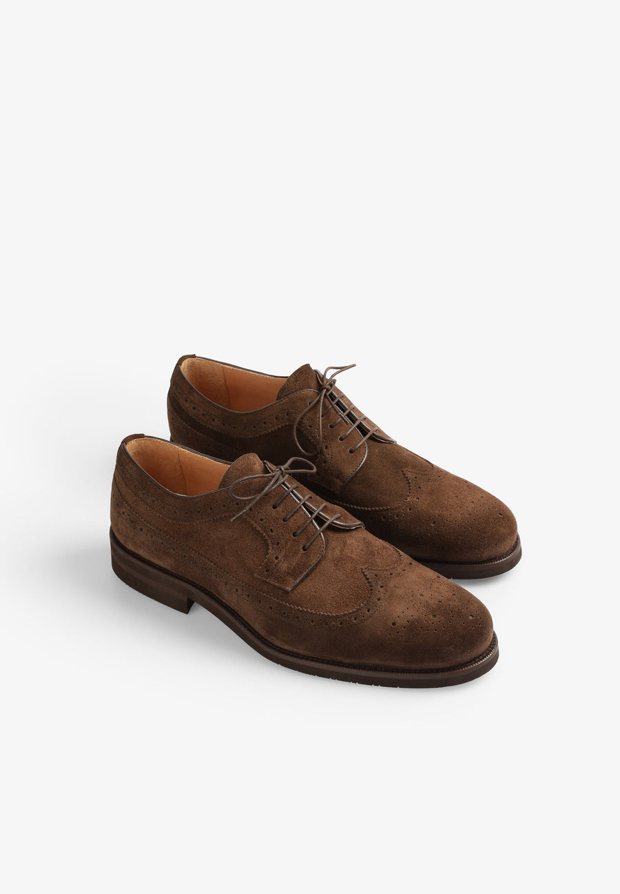 LEATHER SHOES WITH BROGUES