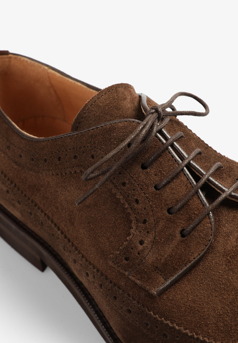 LEATHER SHOES WITH BROGUES