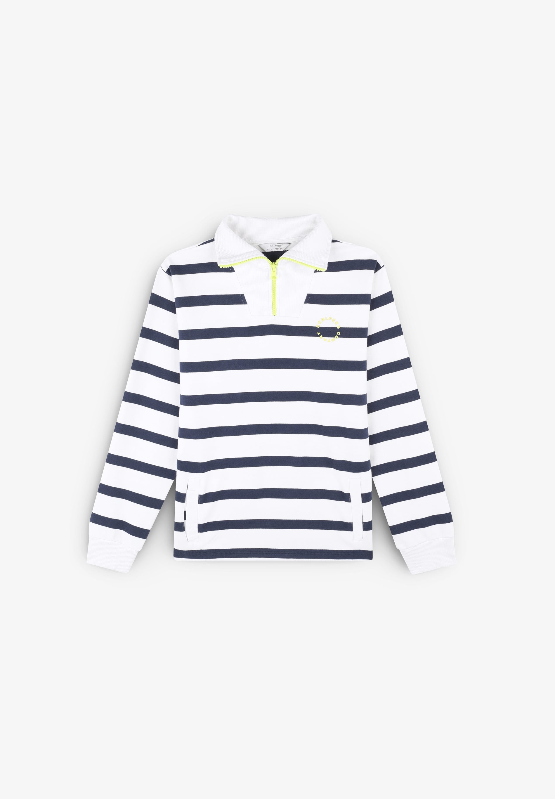 SWEATSHIRT WITH STRIPES AND ZIP DETAIL