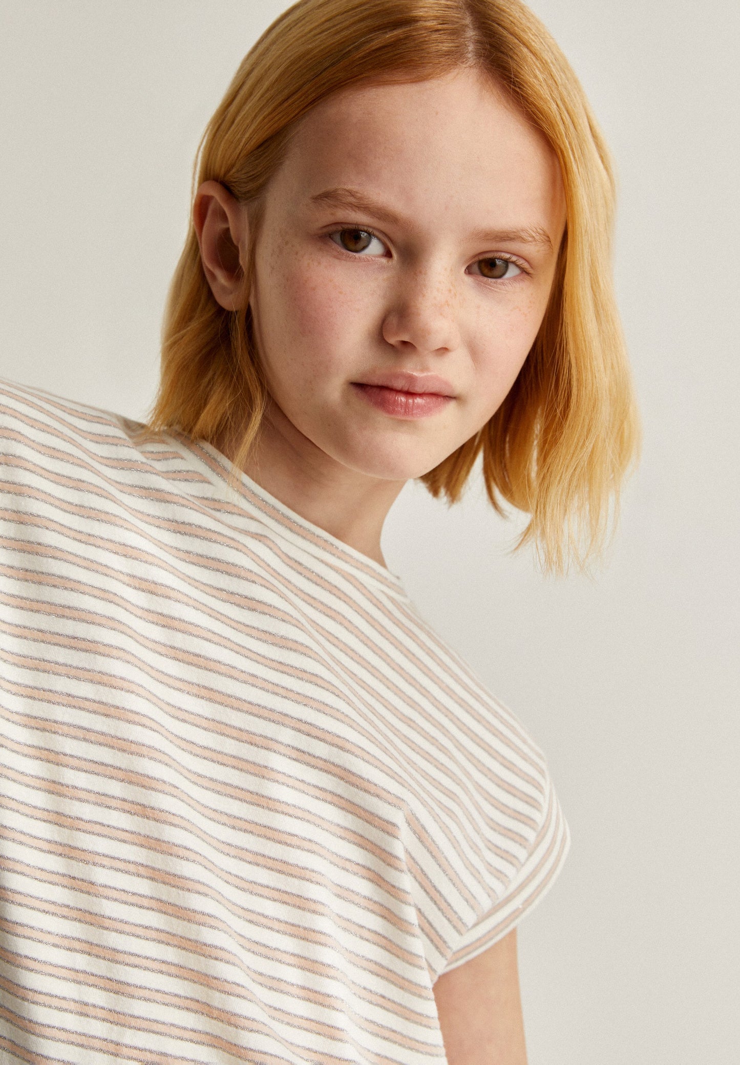 STRIPED LUREX T-SHIRT