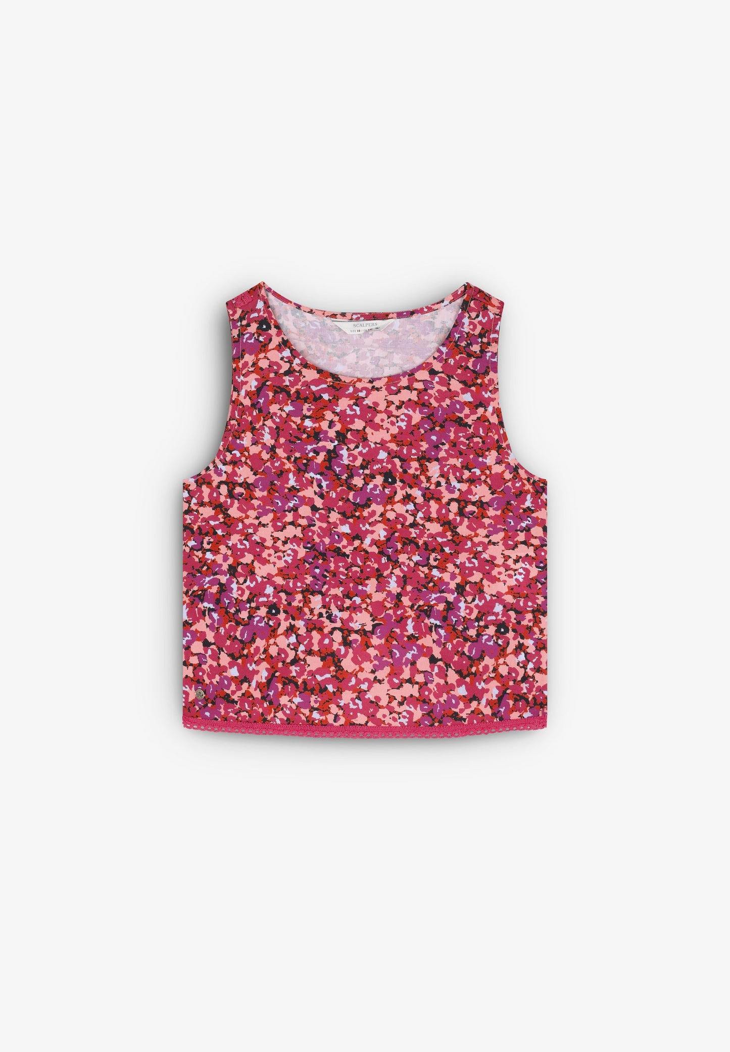 PRINTED TOP WITH CRISS-CROSS BACK