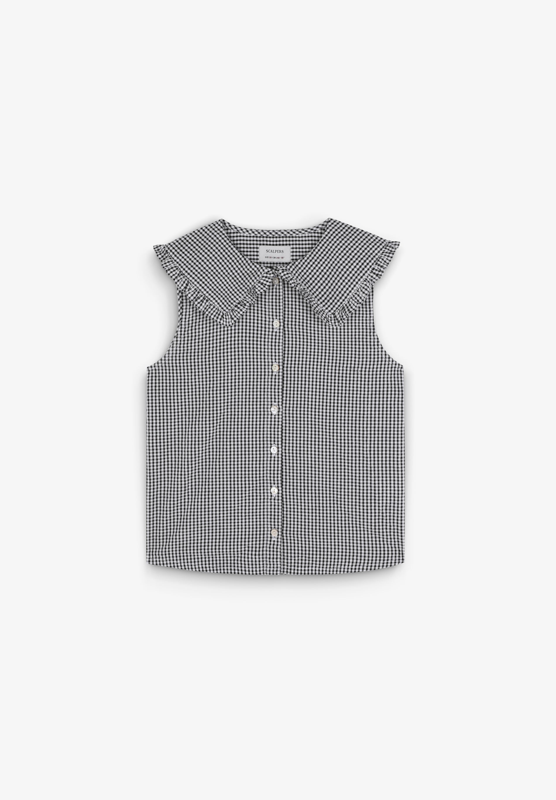 GINGHAM BLOUSE WITH PETER PAN COLLAR