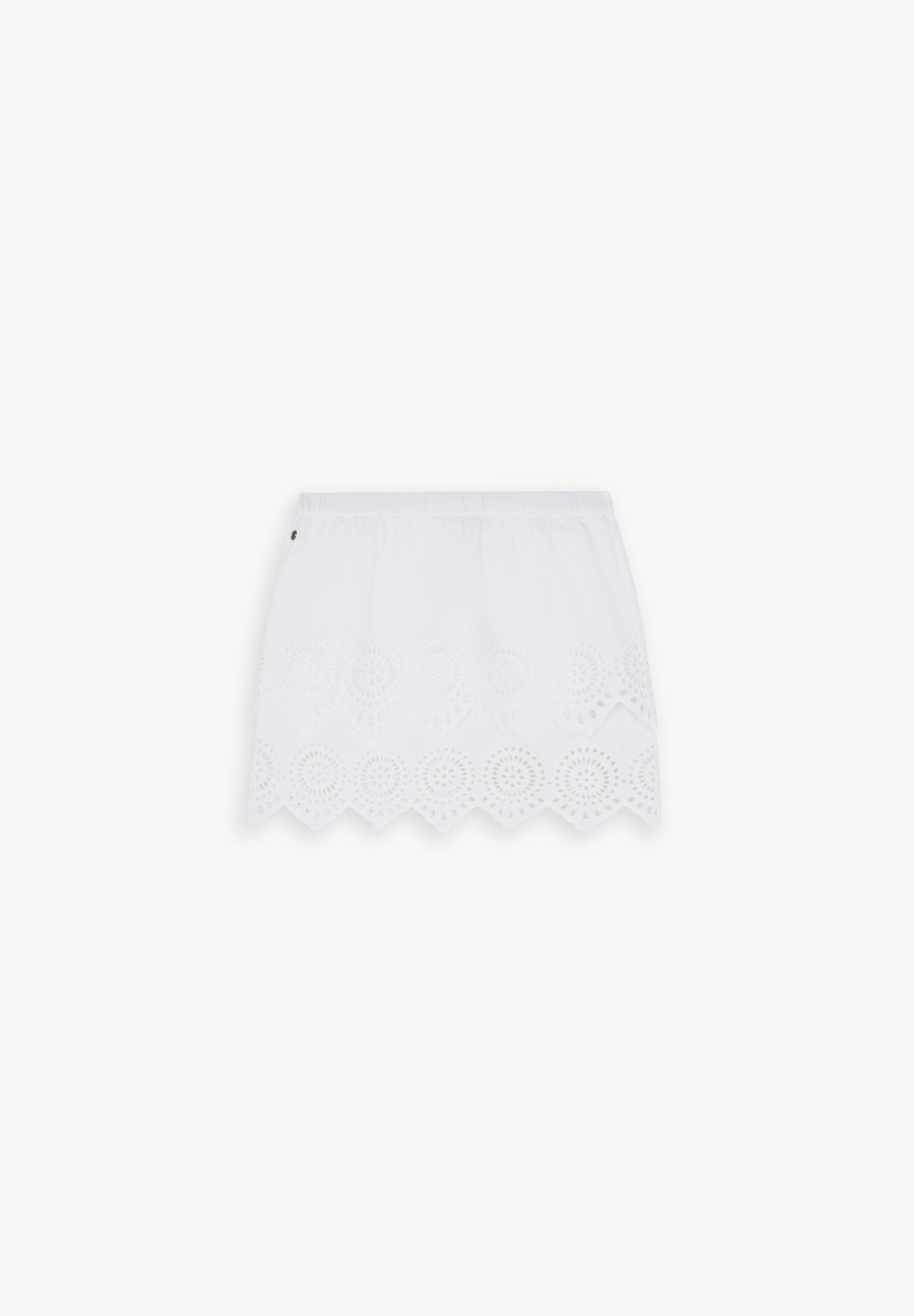 BRODERIE ANGLAISE RUFFLED SKIRT