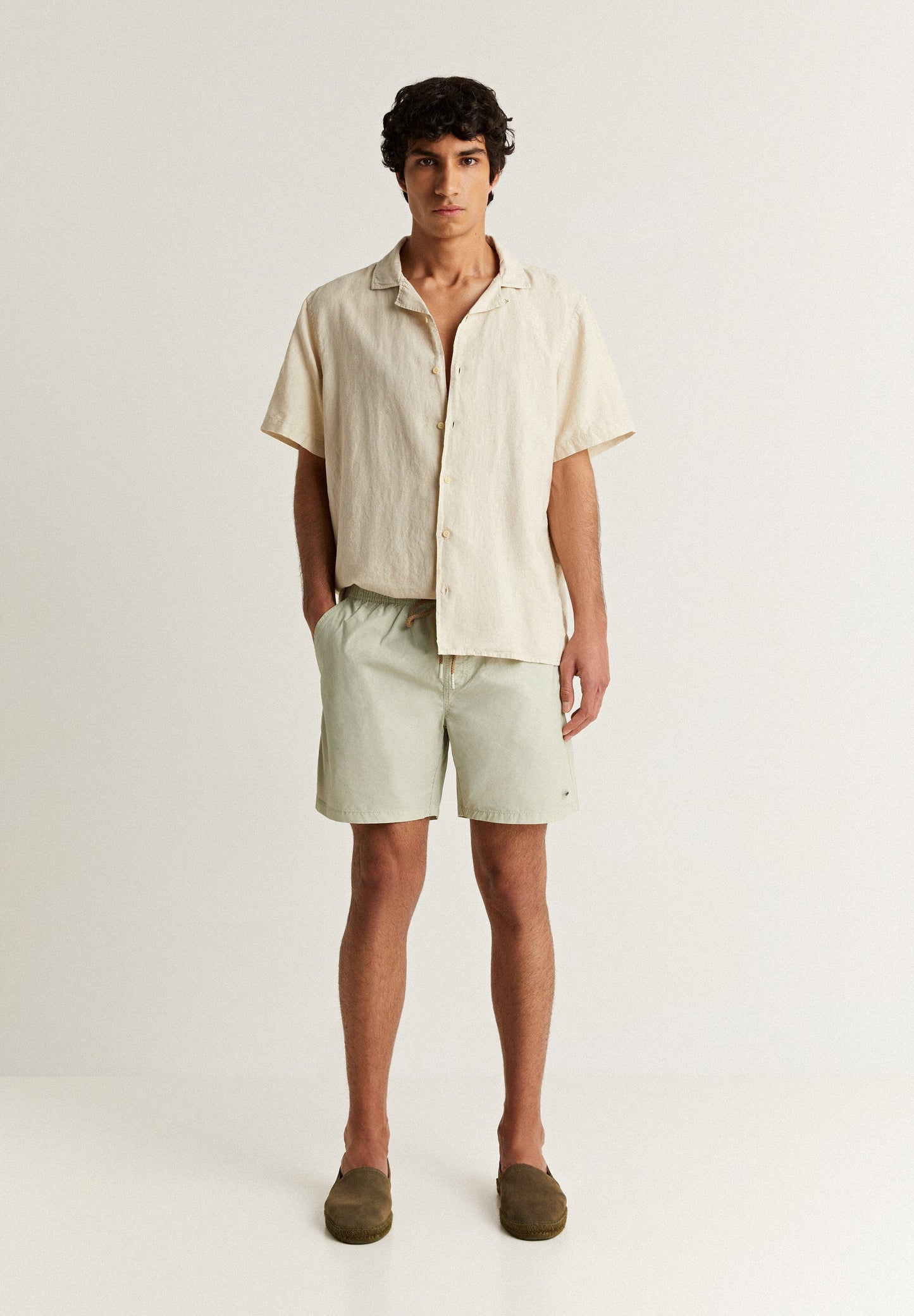 WASHED SWIMMING COSTUME LOGO DETAIL