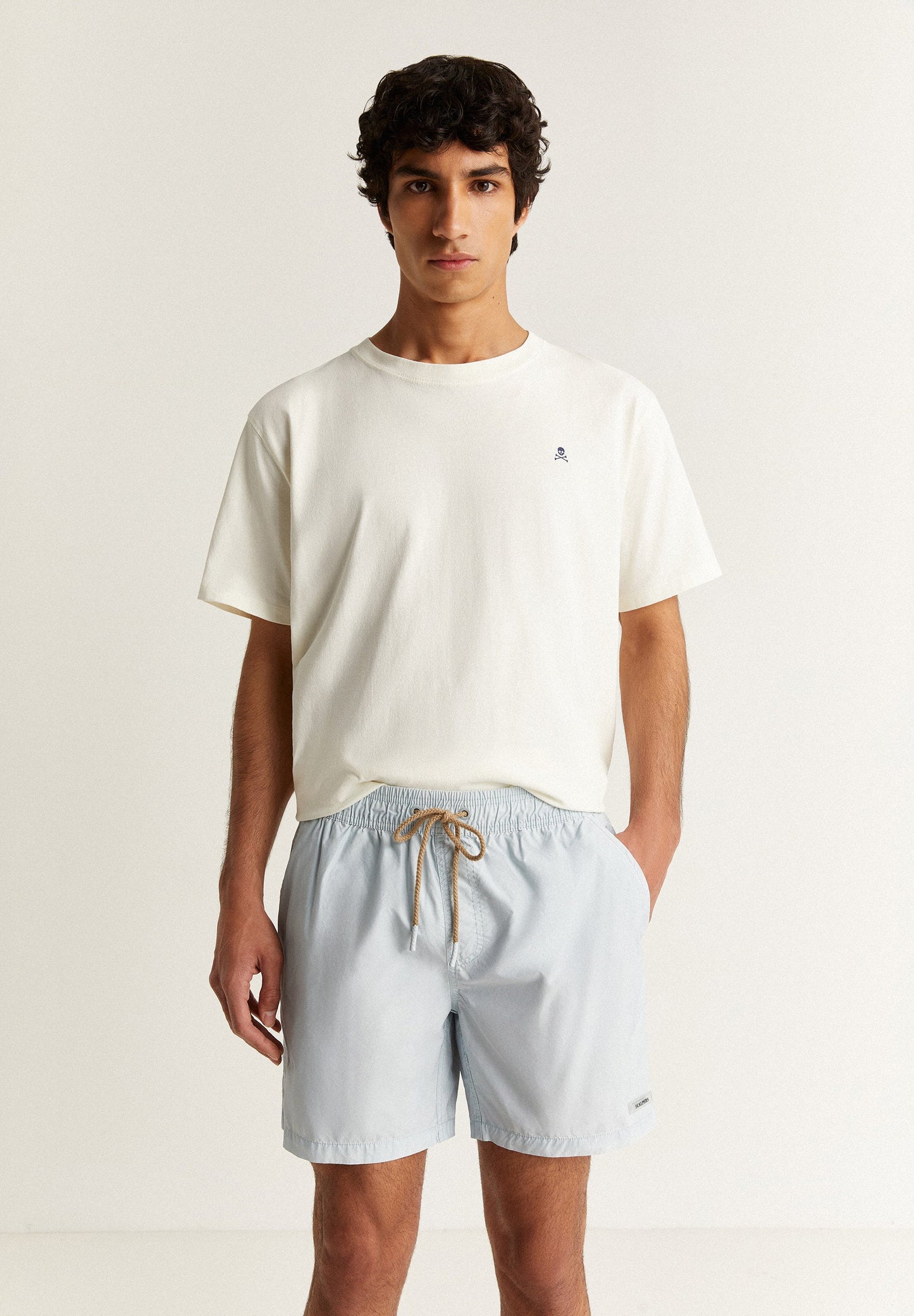 WASHED SWIMMING COSTUME LOGO DETAIL