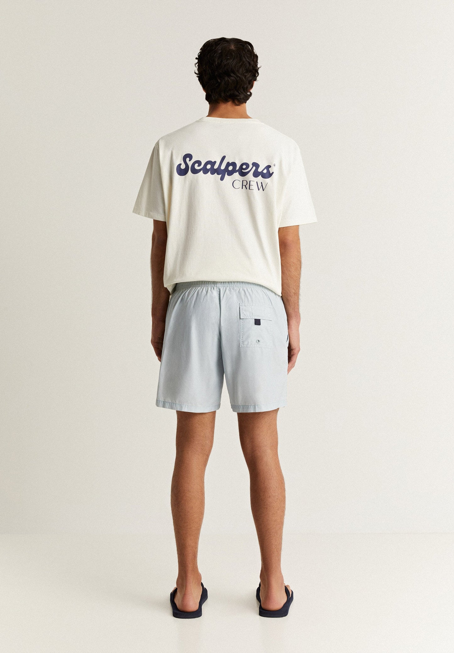 WASHED SWIMMING COSTUME LOGO DETAIL