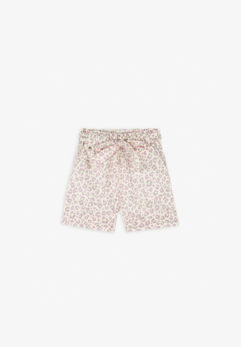 ANIMAL PRINT SHORTS WITH BOW