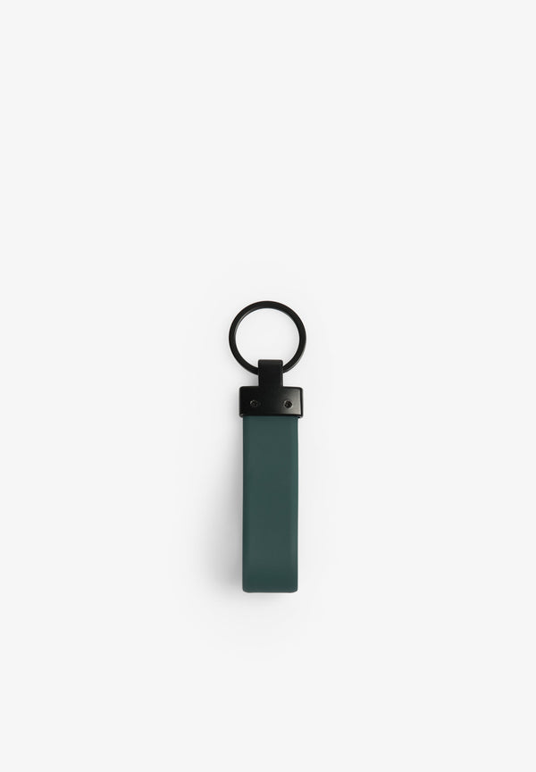 RUBBERISED KEYCHAIN WITH ENGRAVED LOG