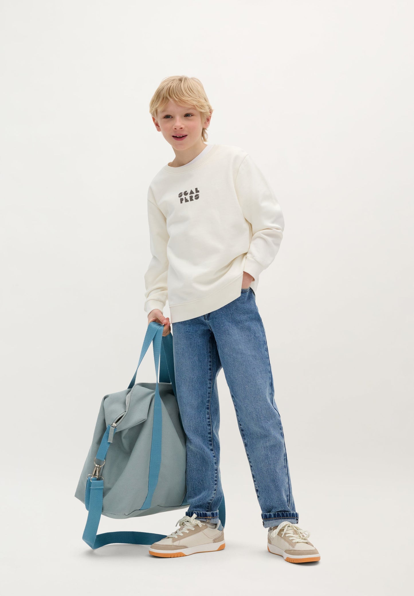 SWEATSHIRT WITH FADED BACK PRINT