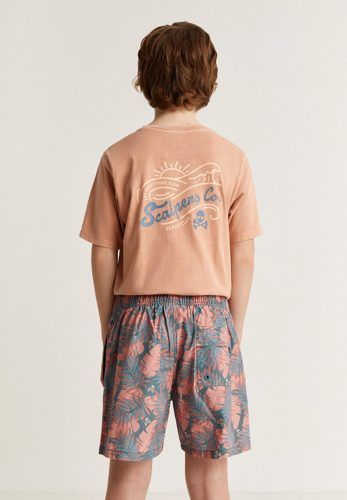 TROPICAL SWIMMING TRUNKS WITH SKULLS