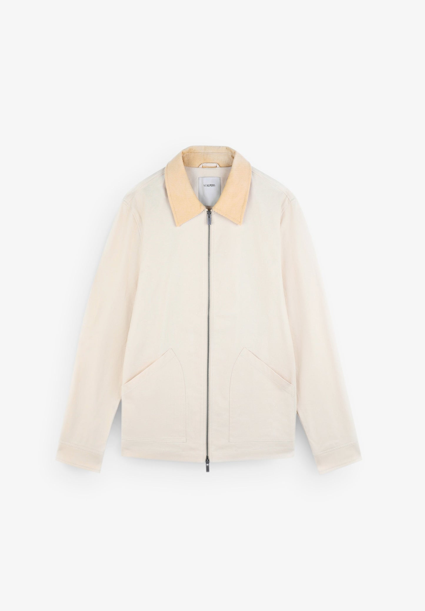 CANVAS CARDIGAN WITH CORDUROY COLLAR