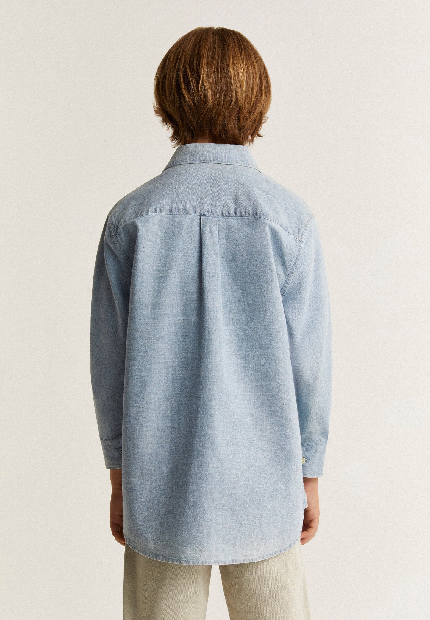 BUTTON-DOWN COLLAR DENIM SHIRT