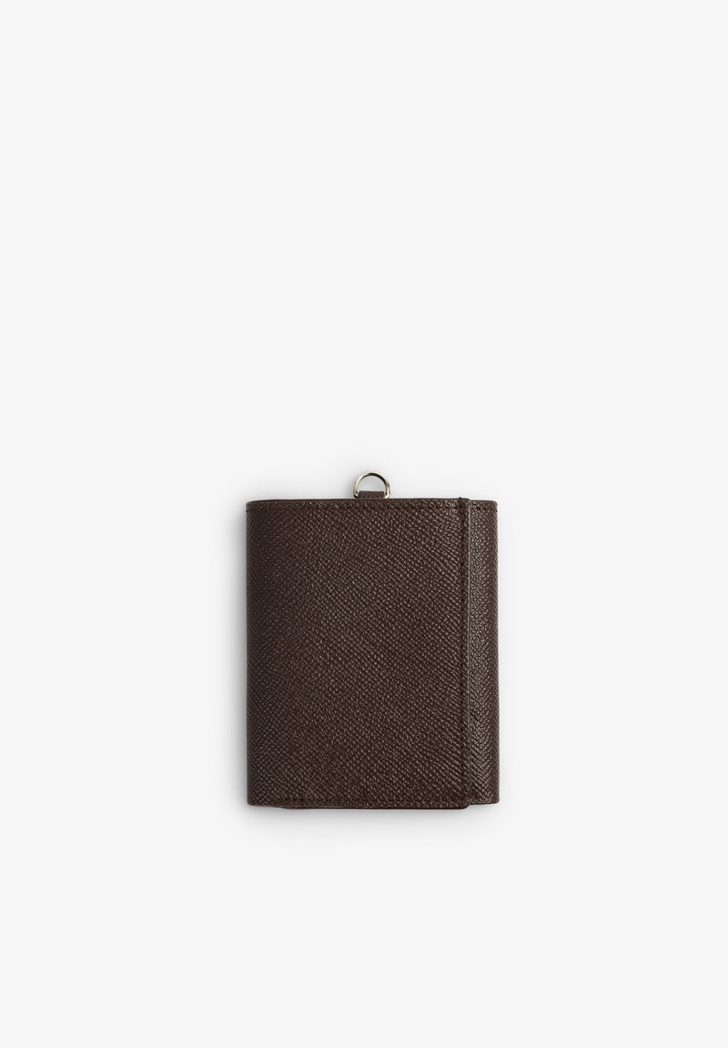 LEATHER WALLET WITH DRAWSTRING