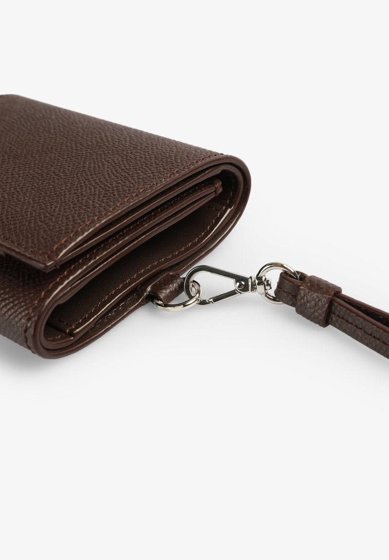 LEATHER WALLET WITH DRAWSTRING