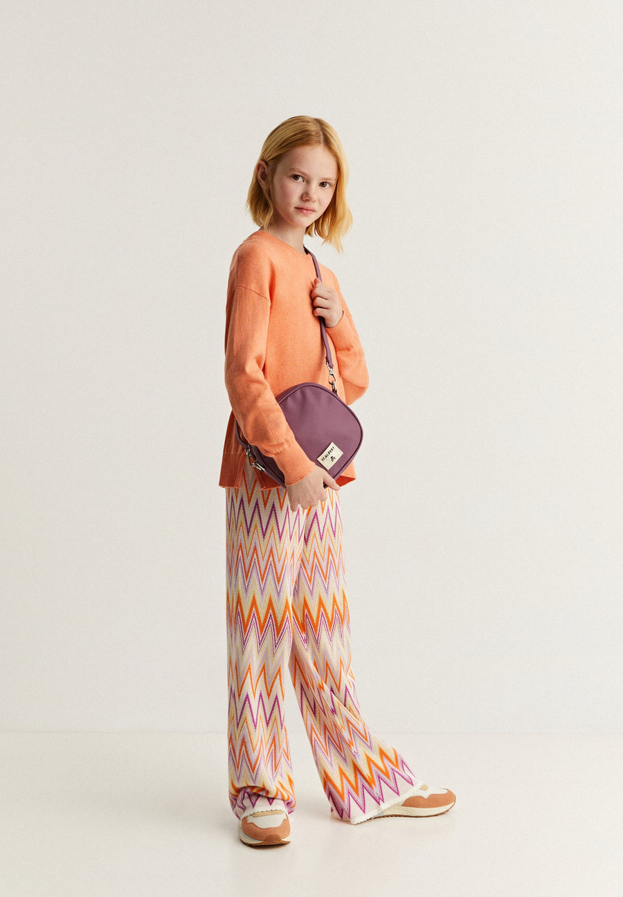 ZIGZAG KNITTED TROUSERS WITH HEM DETAIL