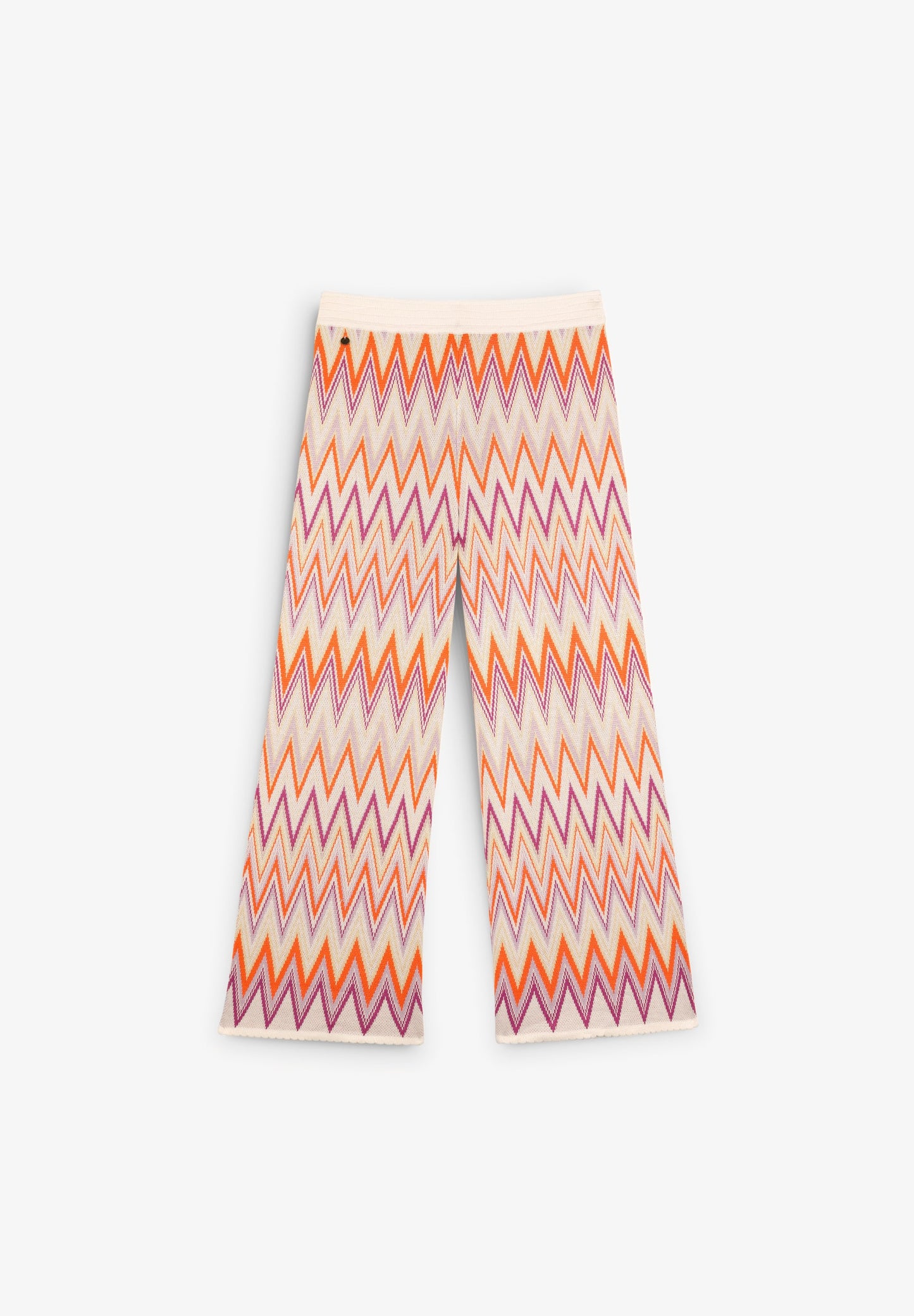 ZIGZAG KNITTED TROUSERS WITH HEM DETAIL