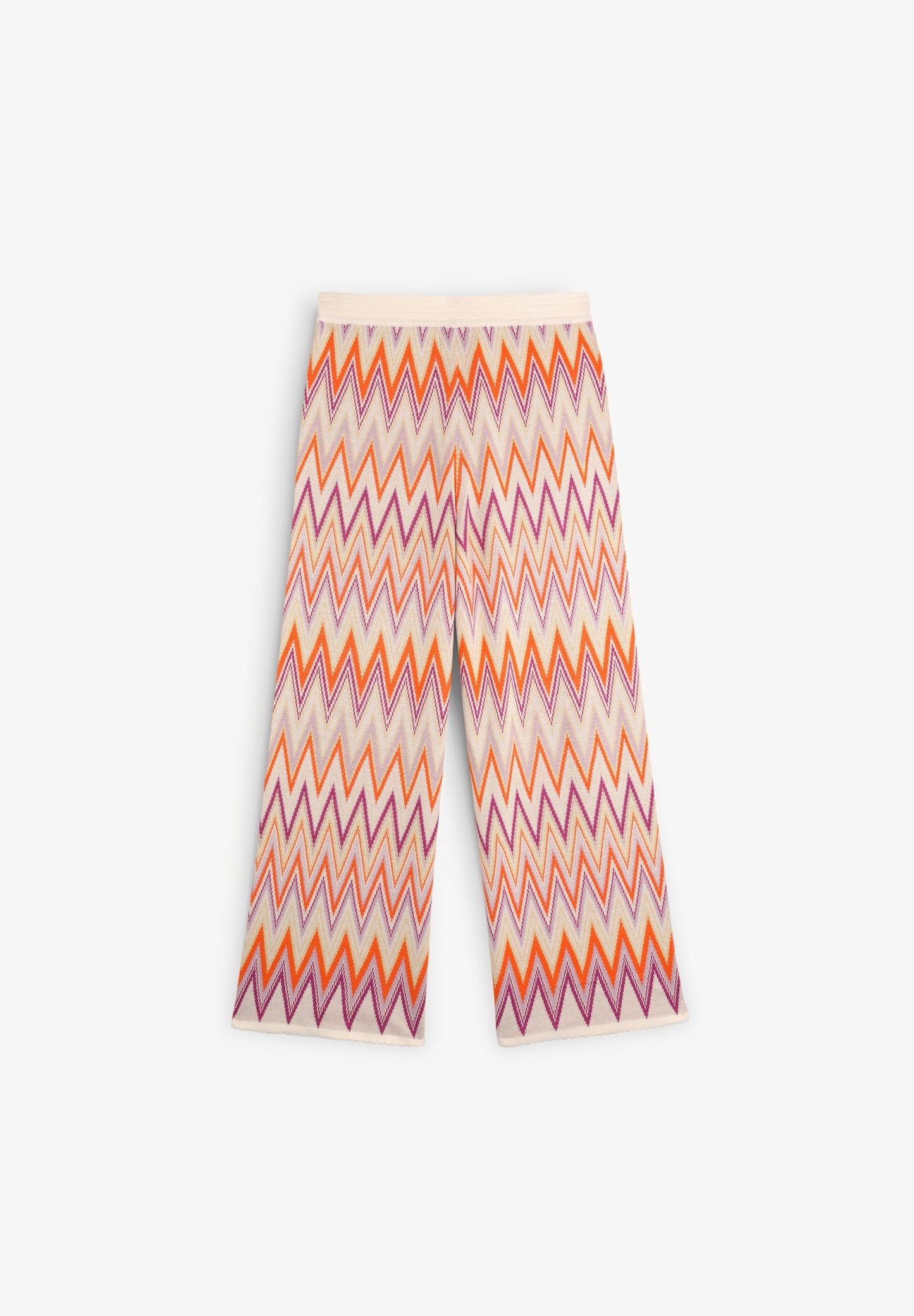 ZIGZAG KNITTED TROUSERS WITH HEM DETAIL