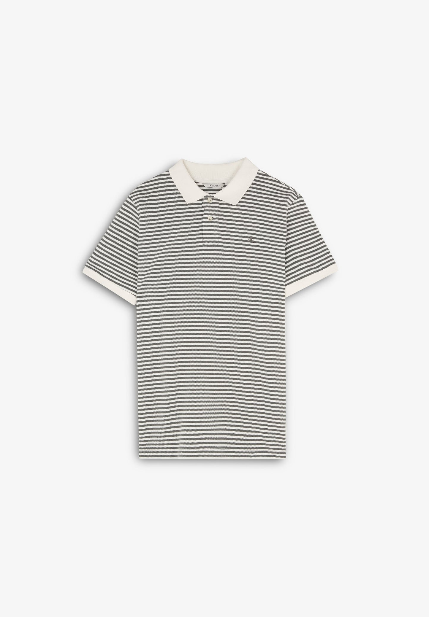 STRIPED POLO SHIRT WITH CONTRAST SKULL