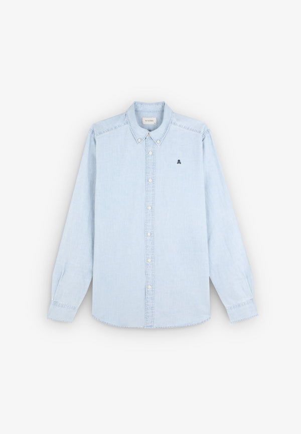 BUTTON-DOWN COLLAR DENIM SHIRT