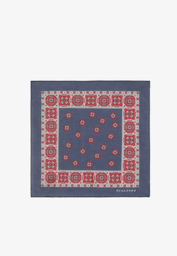 POCKET SQUARE WITH CONTRAST MOTIFS