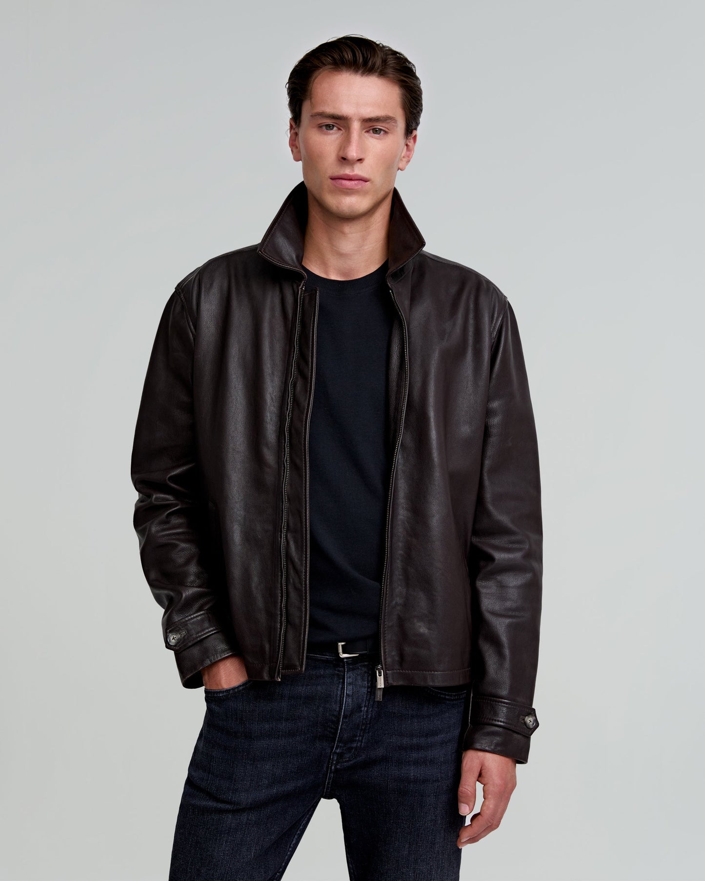 LEATHER BIKER JACKET