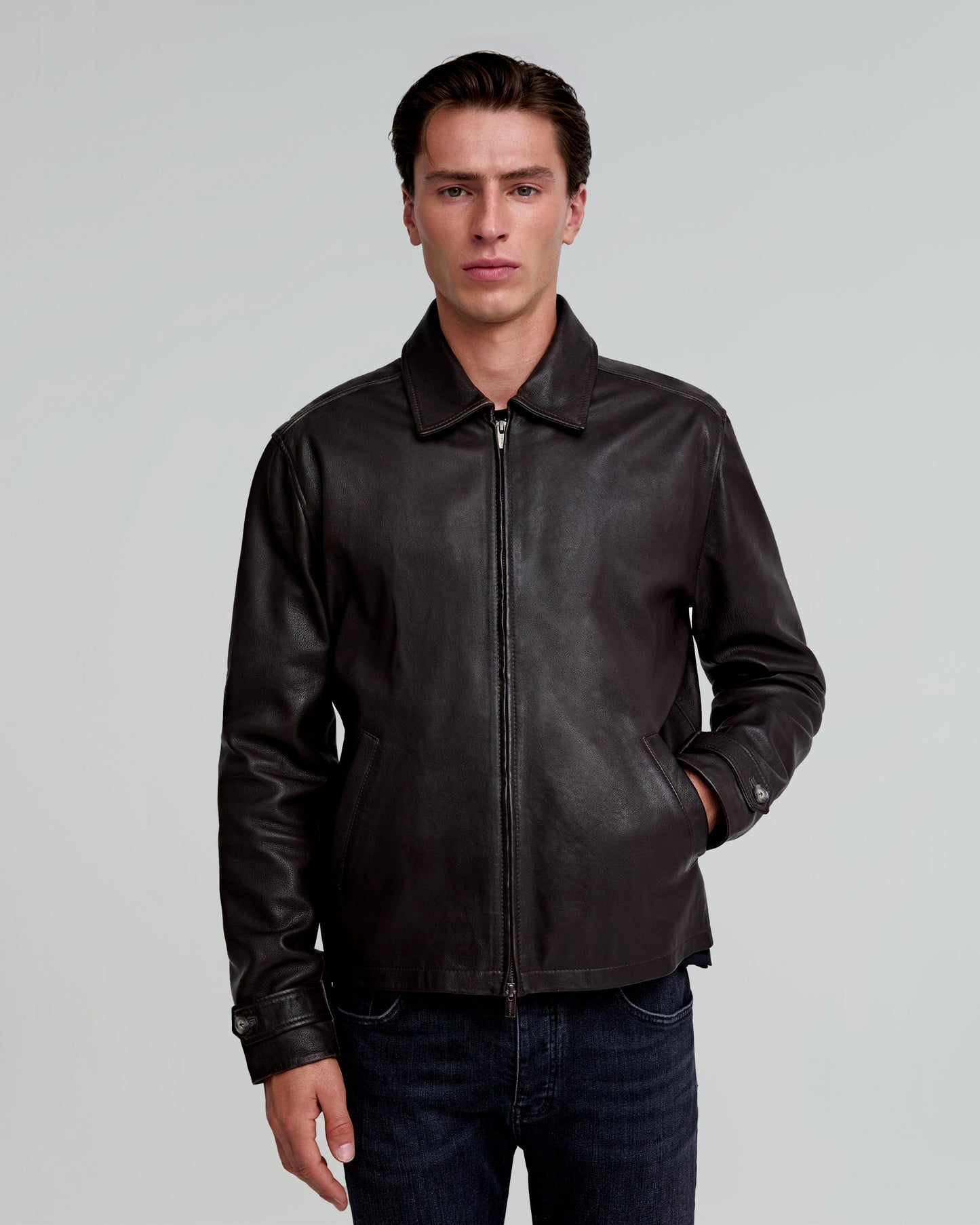 LEATHER BIKER JACKET