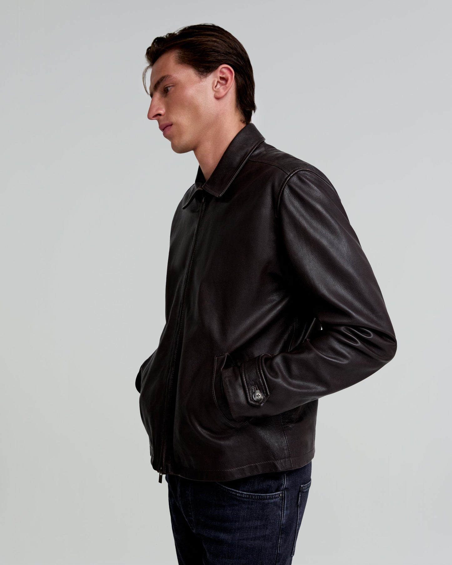 LEATHER BIKER JACKET