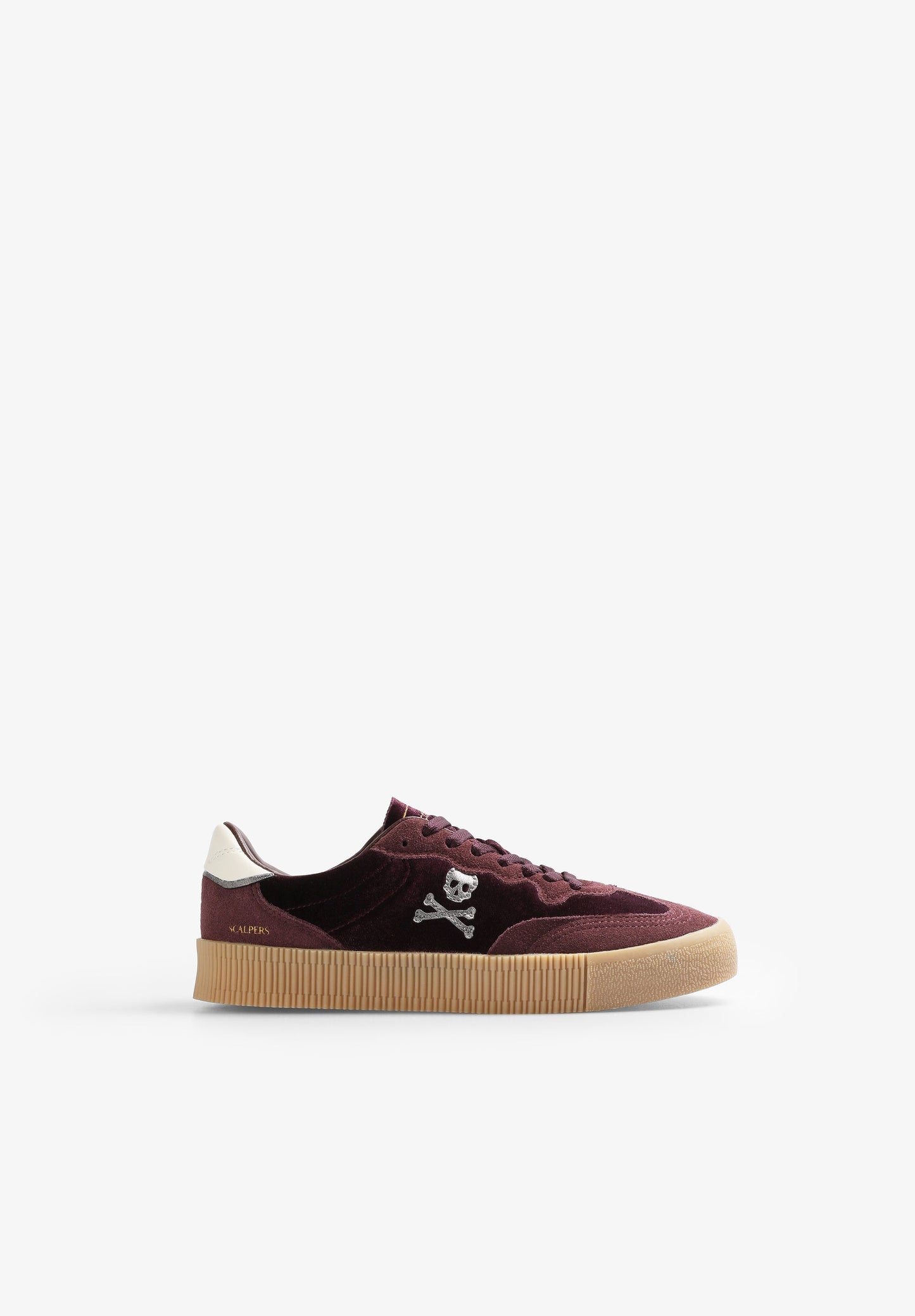 VELVET SNEAKERS WITH SKULL