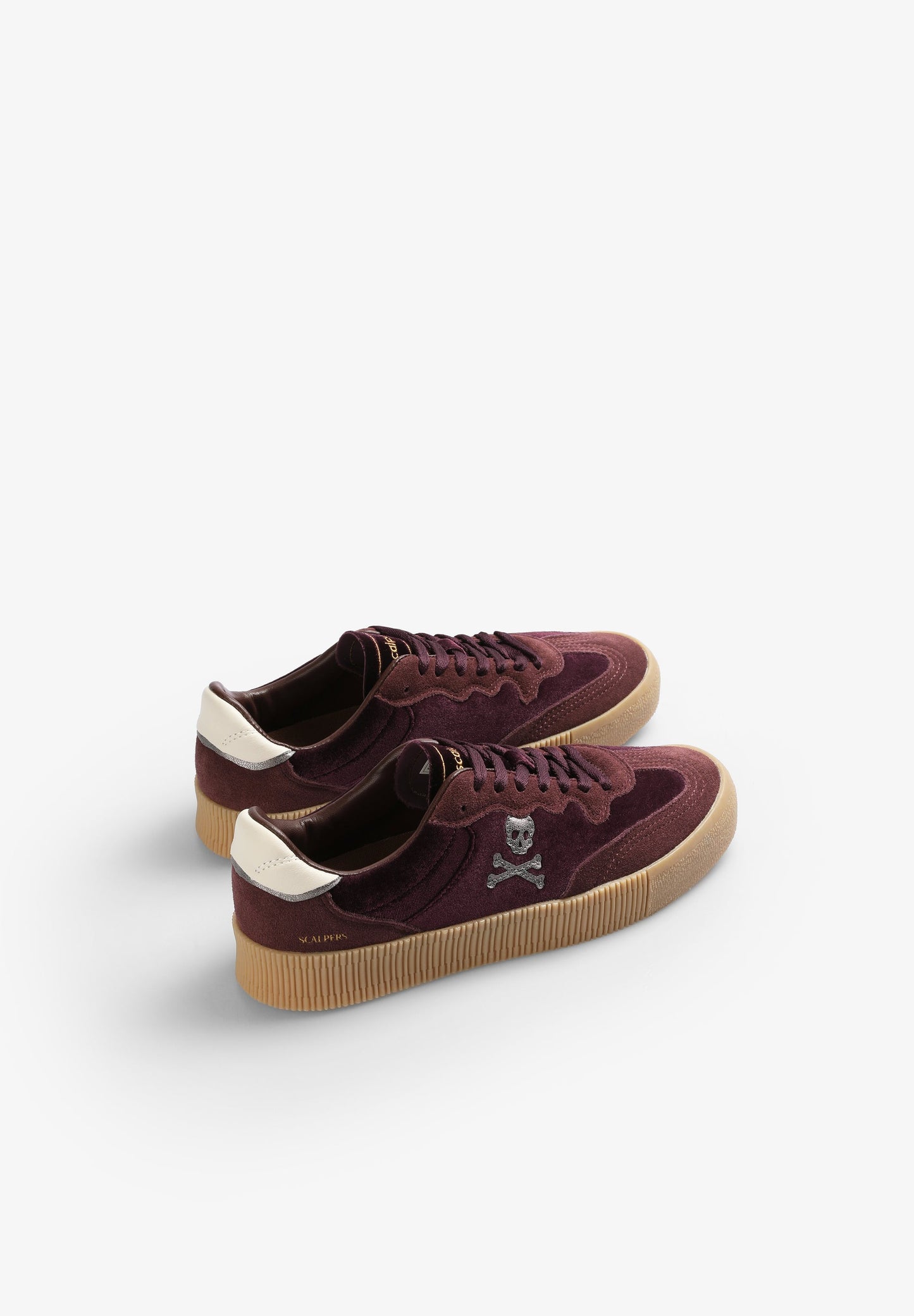 VELVET SNEAKERS WITH SKULL