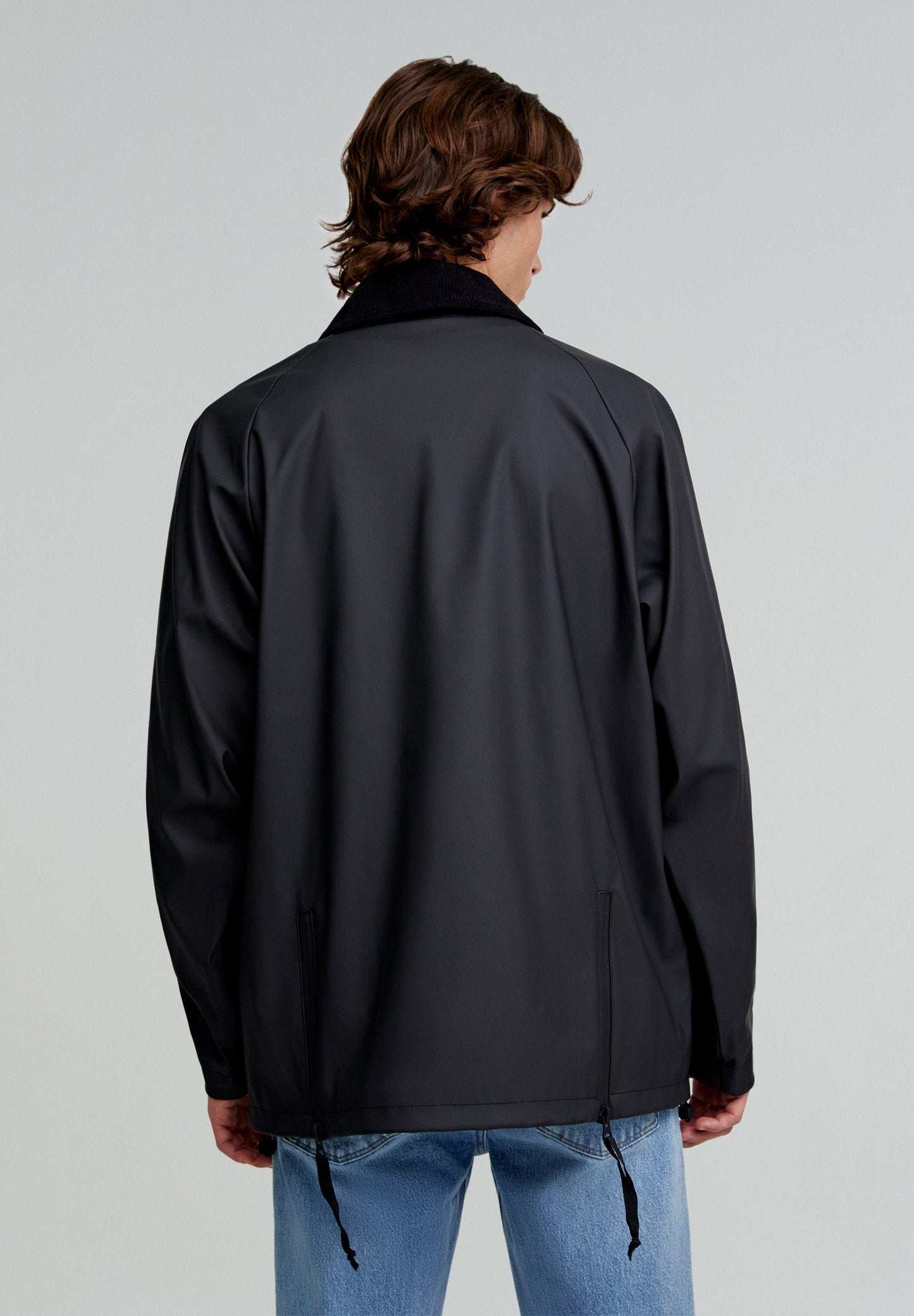 TECHNICAL JACKET WITH CORDUROY COLLAR