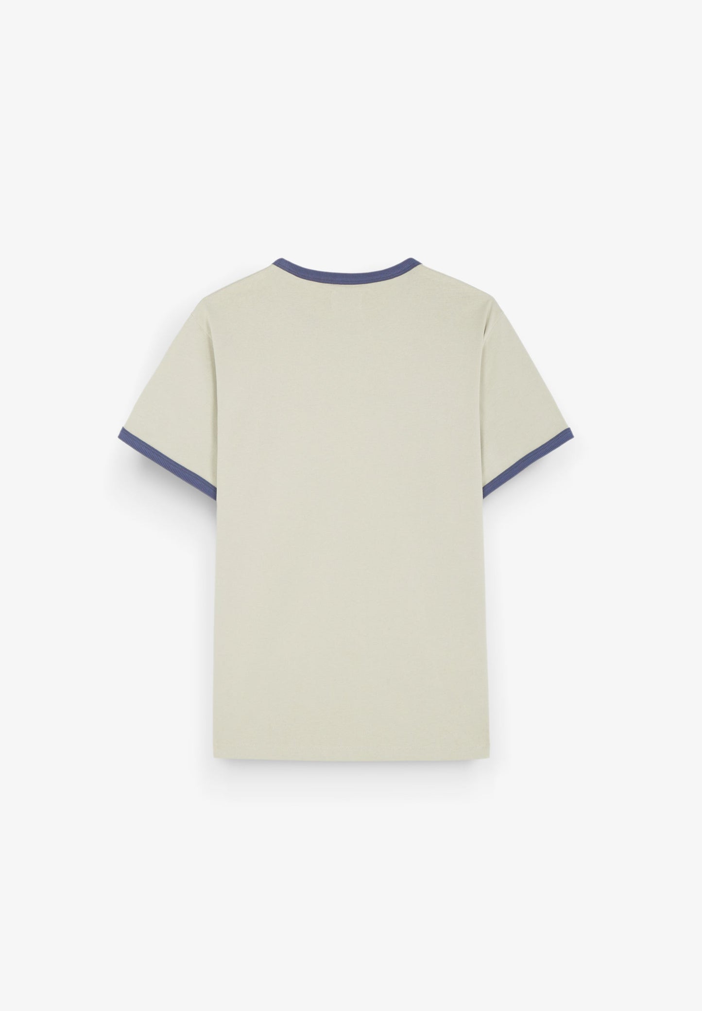 FLOCKED T-SHIRT WITH CONTRAST DETAIL