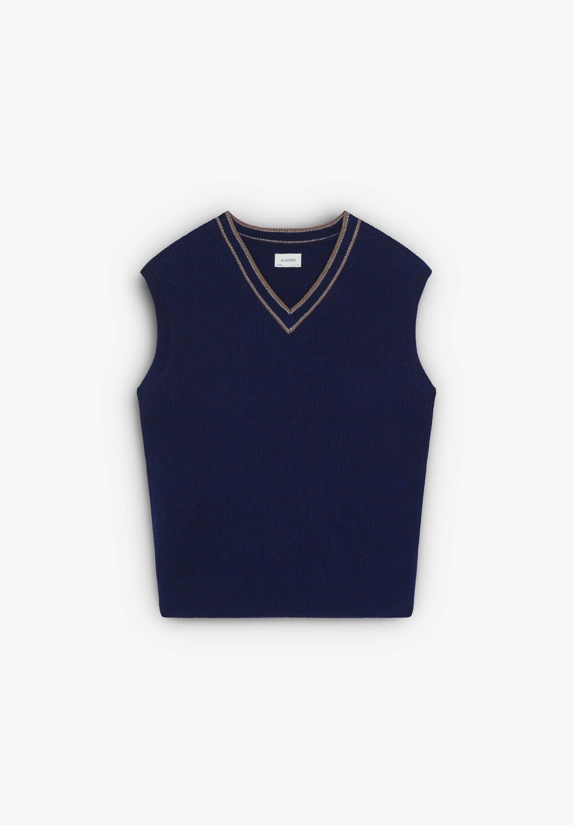 CONTRAST V-NECK VEST