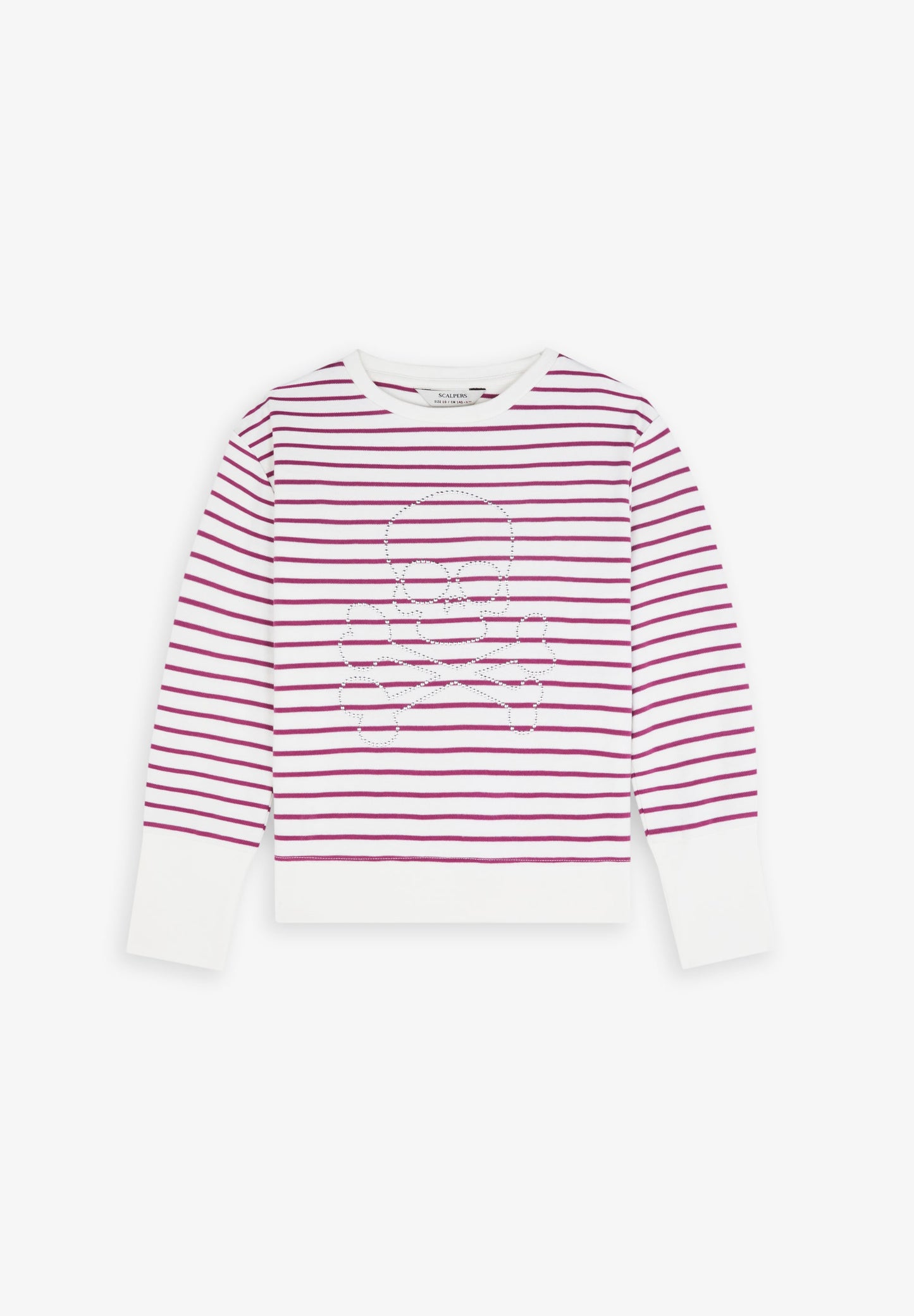 STRIPED SWEATSHIRT WITH SKULL