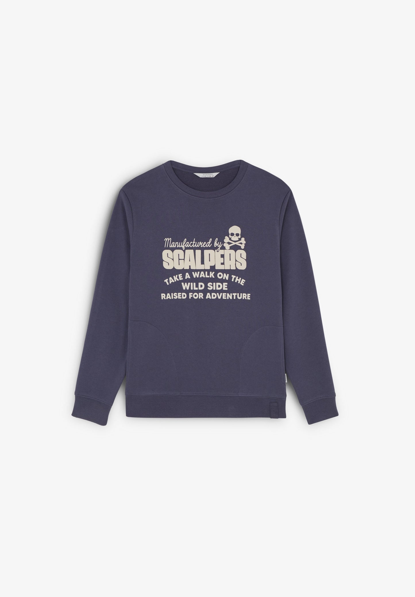 SWEATSHIRT WITH POCKETS AND RAISED LOGO