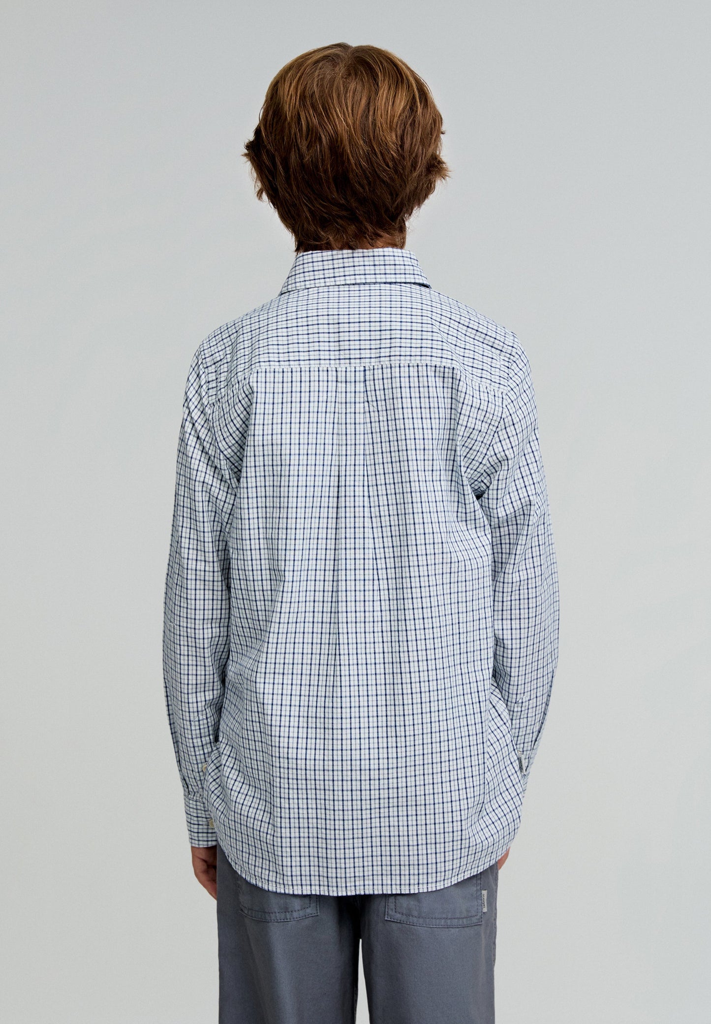 CHECKED SHIRT WITH CONTRAST SKULL