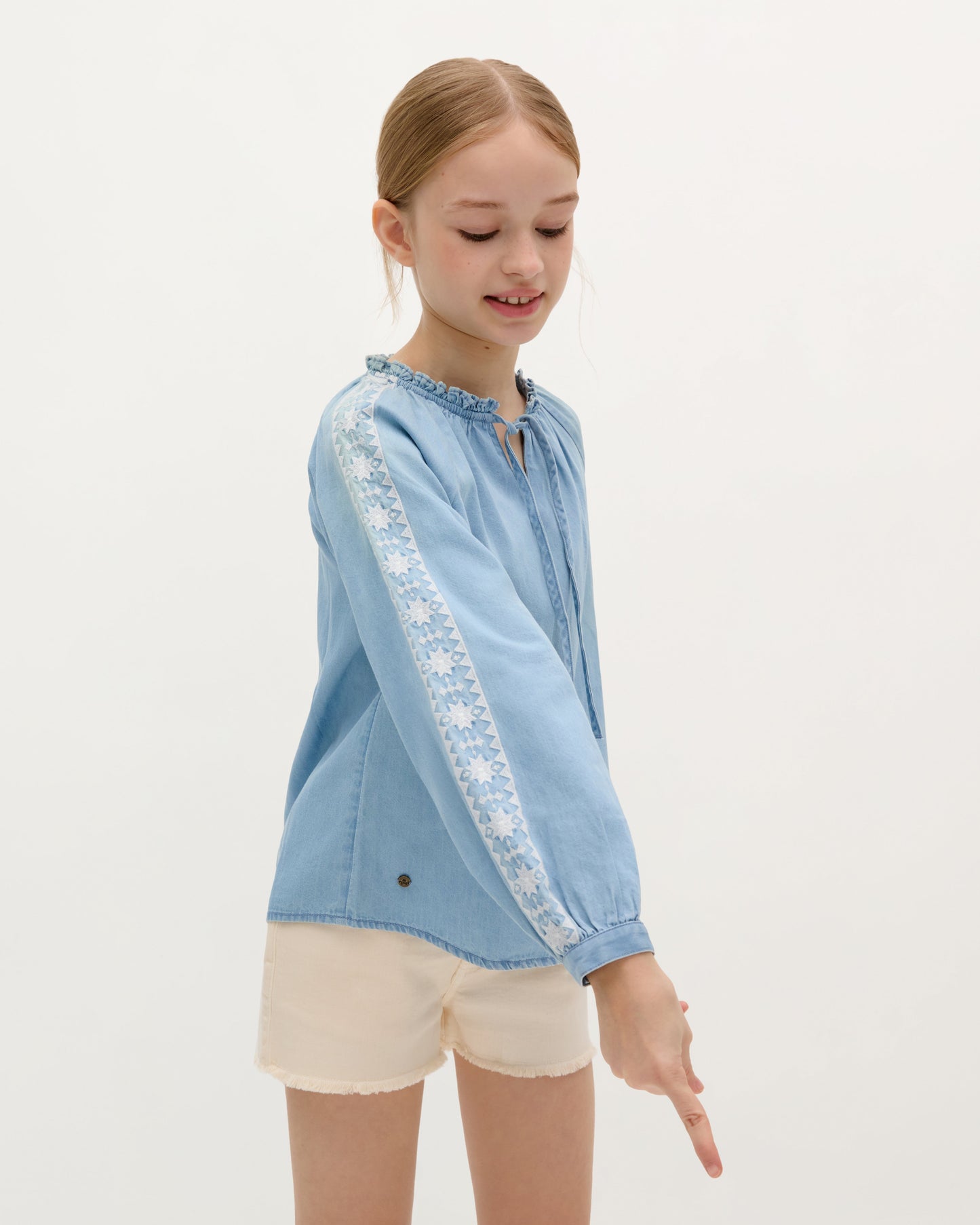 MONTPELLIER DENIM BLOUSE GIRLS