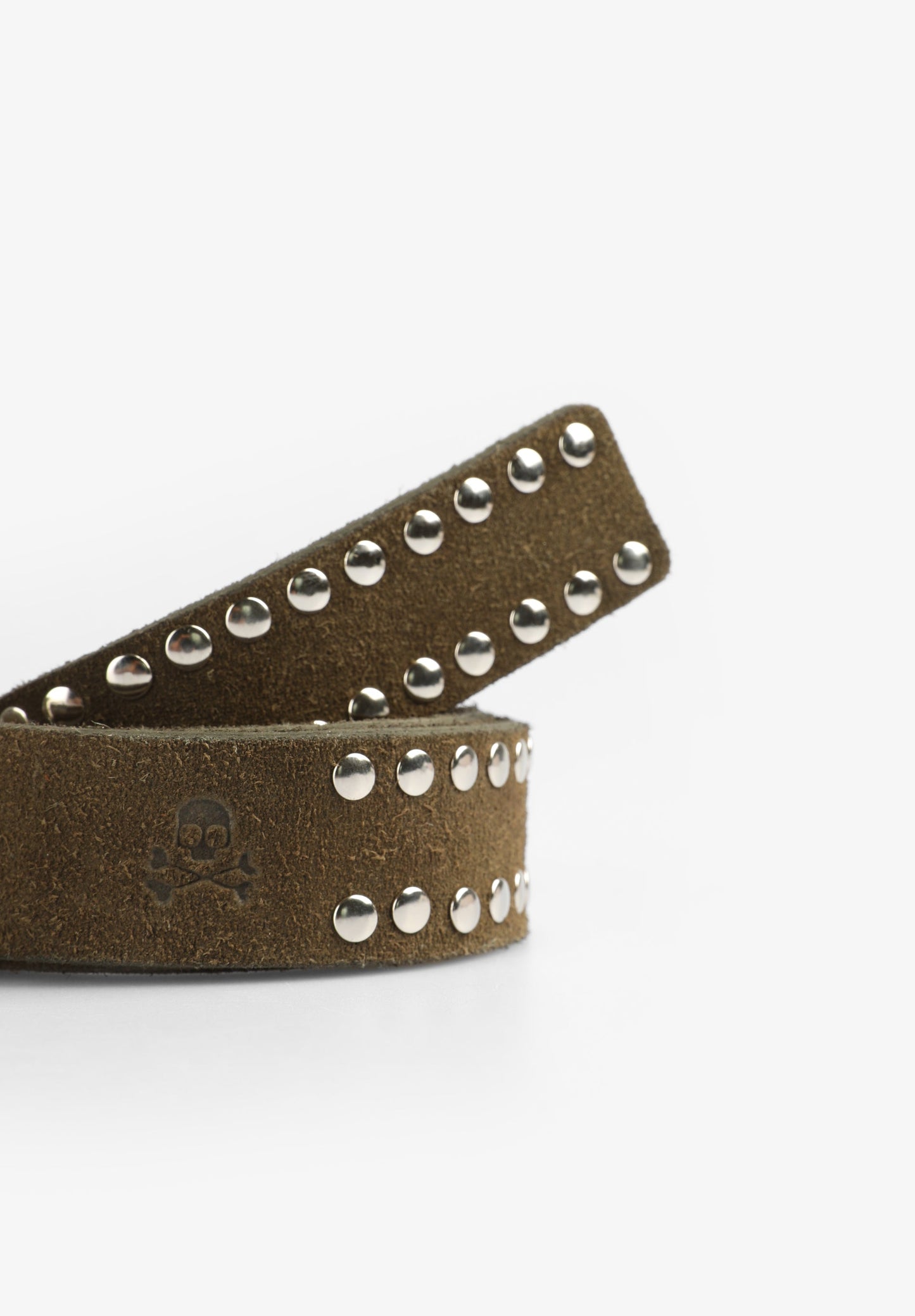 STUDDED SUEDE BELT