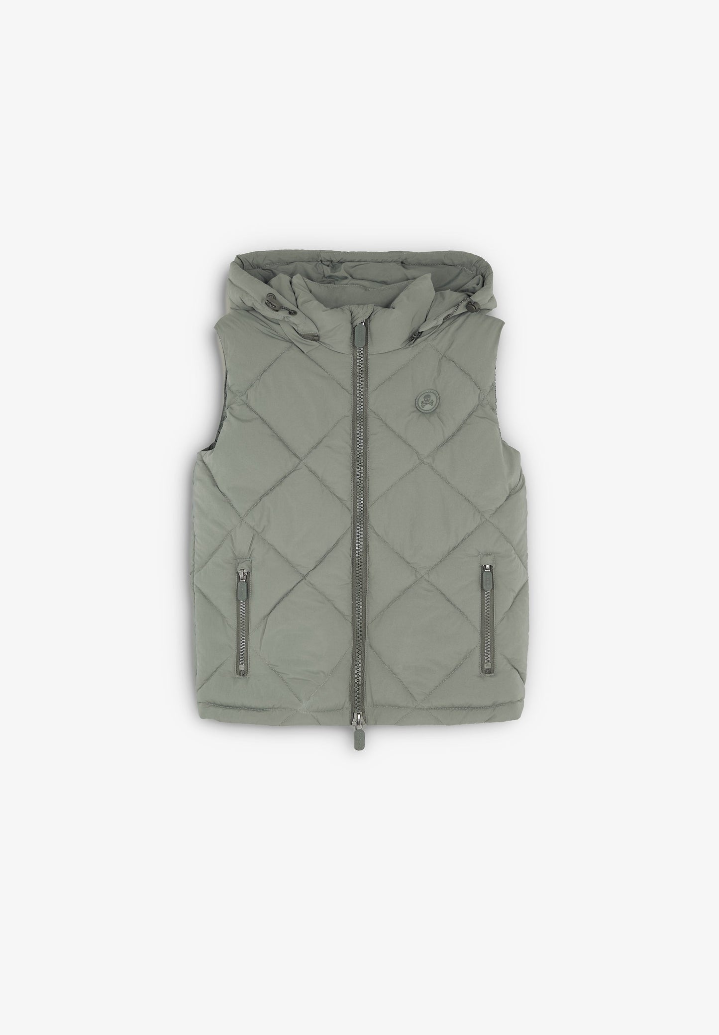 QUILTED GILET WITH HOOD